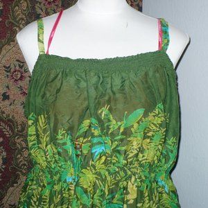 Lane Braynt Pool Beach Cover Green Yellow 26/28